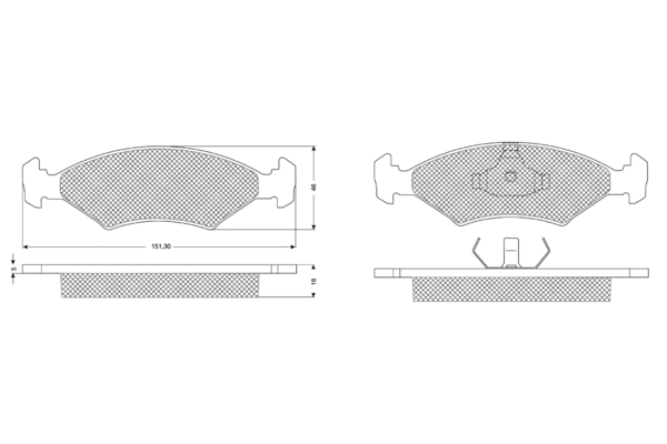 Brake Pad Set, disc brake (PF1028)