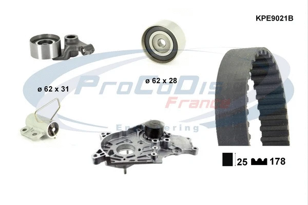 Water Pump & Timing Belt Kit (KPE9021B)