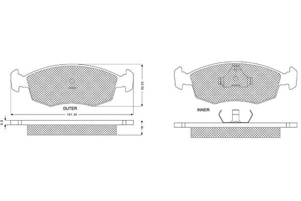 Brake Pad Set, disc brake (PF1185)