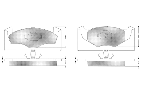 Brake Pad Set, disc brake (PF1086)