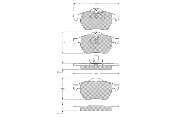 Brake Pad Set, disc brake (PF1225)