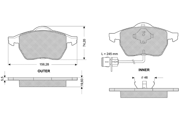 Brake Pad Set, disc brake (PF10941)