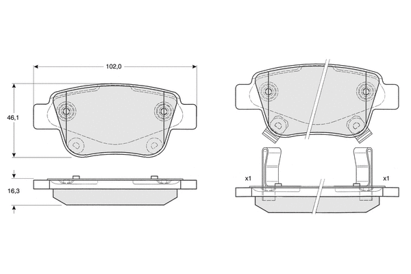 Brake Pad Set, disc brake (PF1362)