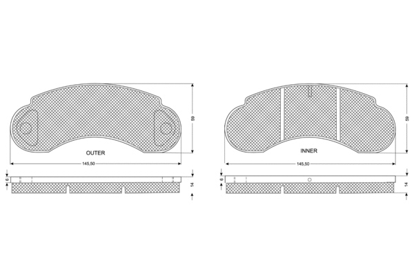 Brake Pad Set, disc brake (PF1115)