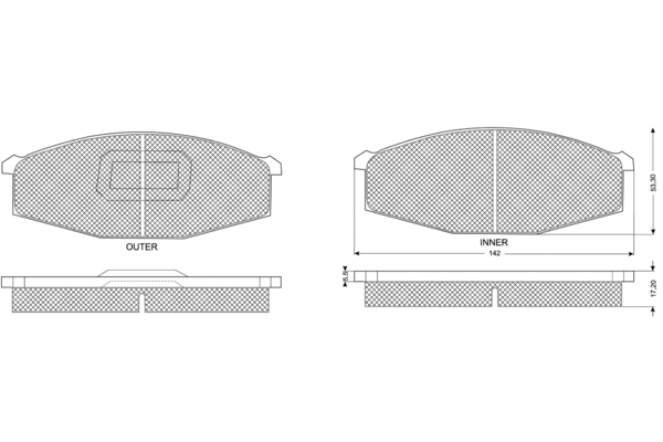 Brake Pad Set, disc brake (PF1169)