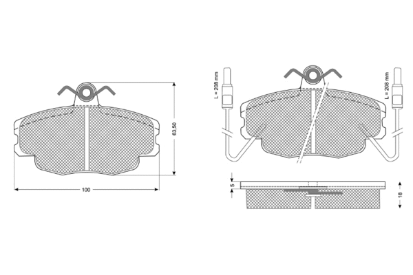 Brake Pad Set, disc brake (PF1048)