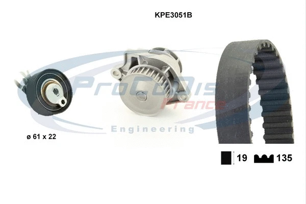 Water Pump & Timing Belt Kit (KPE3051B)