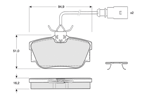 Brake Pad Set, disc brake (PF13901)