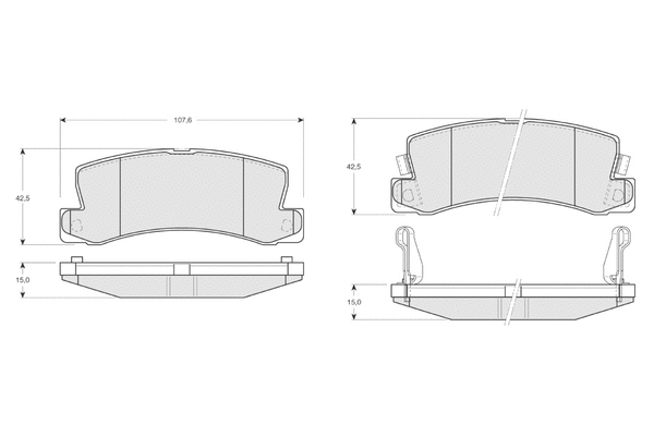 Brake Pad Set, disc brake (PF1366)