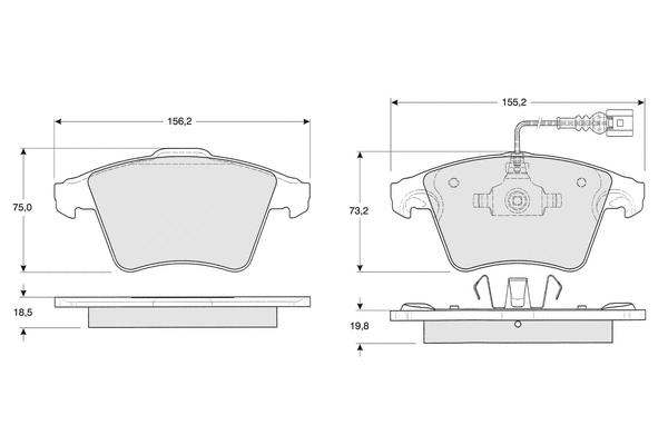 Brake Pad Set, disc brake (PF1393)