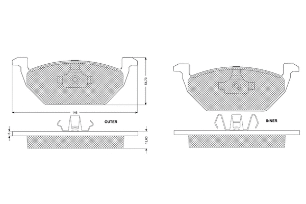 Brake Pad Set, disc brake (PF1210)