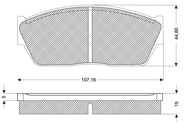 Brake Pad Set, disc brake (PF1135)