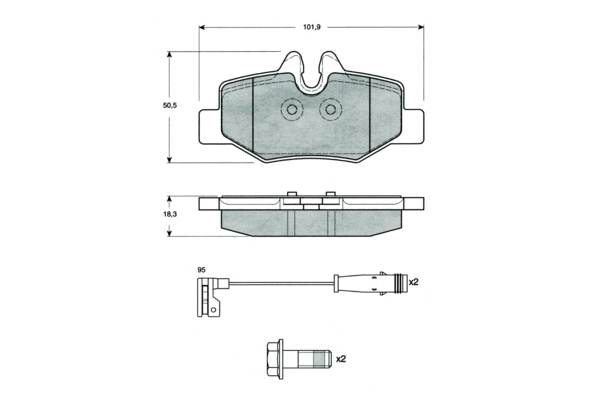 Brake Pad Set, disc brake (PF1513)