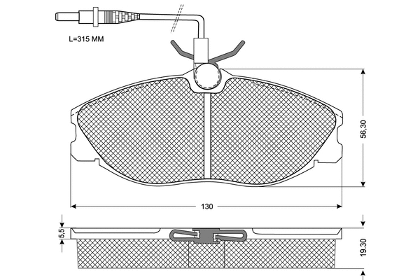 Brake Pad Set, disc brake (PF1162)