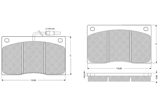 Brake Pad Set, disc brake (PF1174)