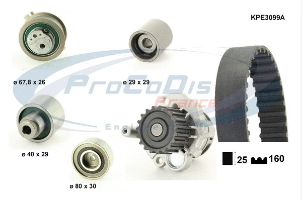Water Pump & Timing Belt Kit (KPE3099A)
