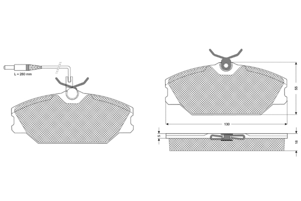 Brake Pad Set, disc brake (PF1076)