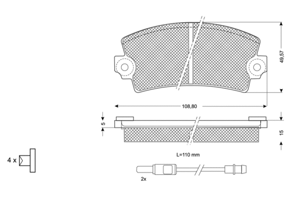 Brake Pad Set, disc brake (PF10431)