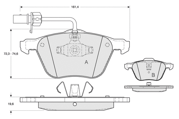 Brake Pad Set, disc brake (PF1256)