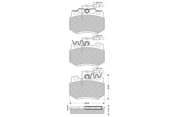 Brake Pad Set, disc brake (PF10551)