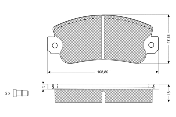 Brake Pad Set, disc brake (PF10434)