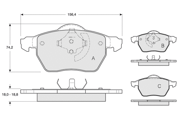 Brake Pad Set, disc brake (PF13131)