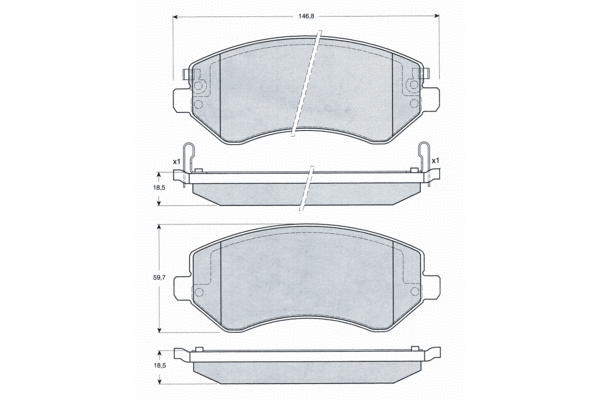 Brake Pad Set, disc brake (PF1493)
