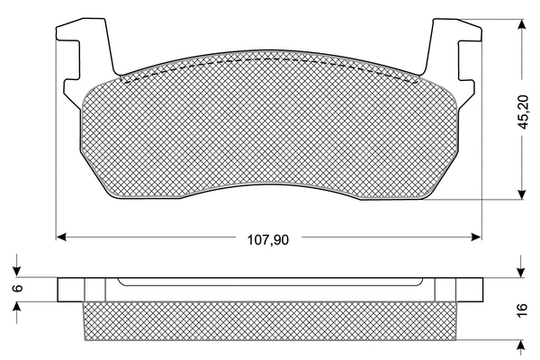 Brake Pad Set, disc brake (PF1087)