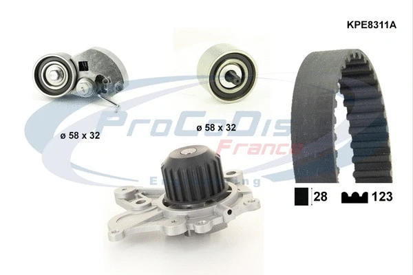 Water Pump & Timing Belt Kit (KPE8311A)