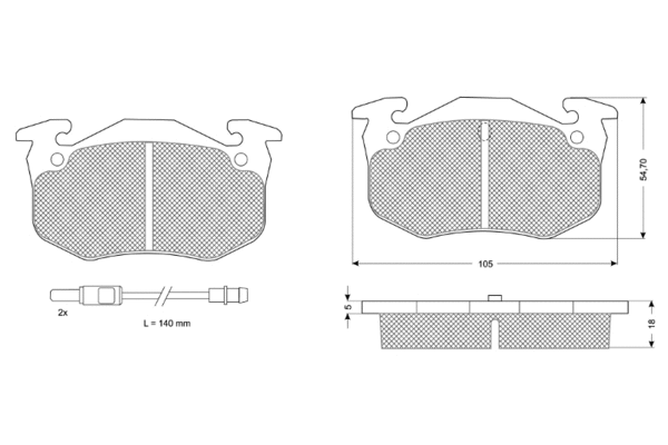 Brake Pad Set, disc brake (PF1051)
