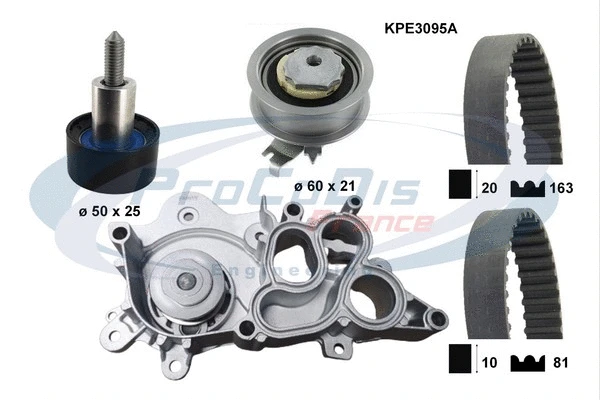 Water Pump & Timing Belt Kit (KPE3095A)