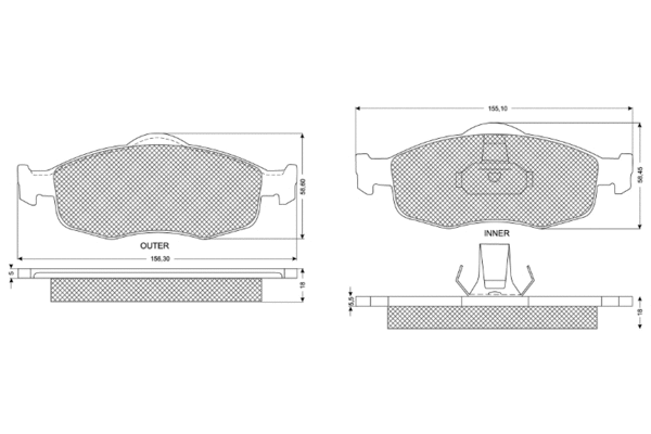 Brake Pad Set, disc brake (PF1119)