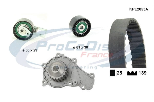 Water Pump & Timing Belt Kit (KPE2053A)