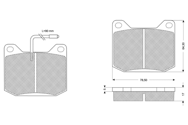 Brake Pad Set, disc brake (PF1040)