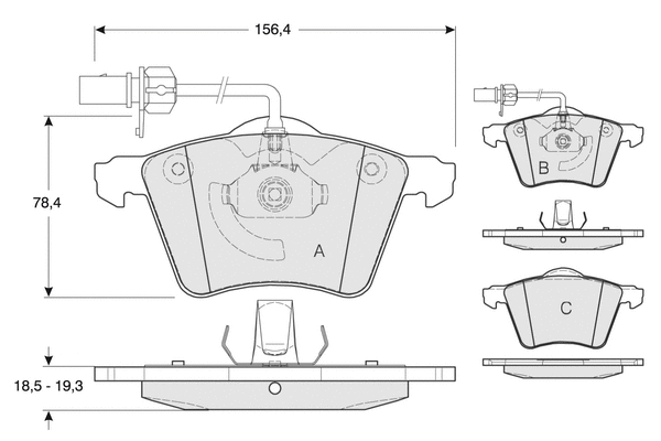 Brake Pad Set, disc brake (PF1392)