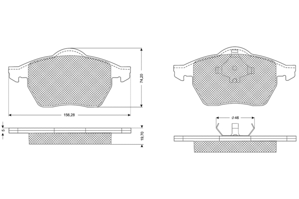 Brake Pad Set, disc brake (PF1094)