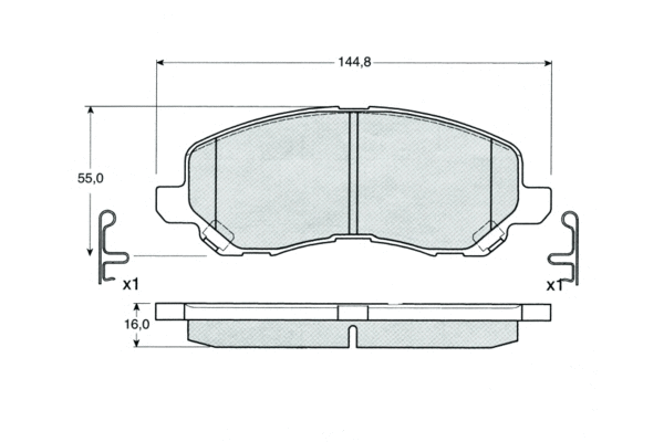 Brake Pad Set, disc brake (PF1527)
