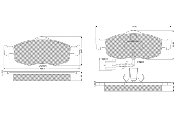 Brake Pad Set, disc brake (PF11191)