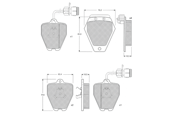 Brake Pad Set, disc brake (PF1226)