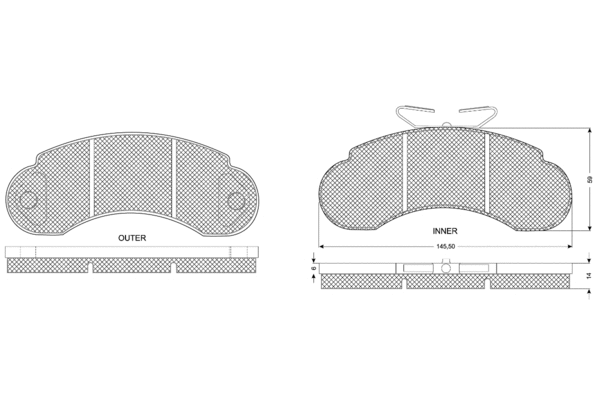 Brake Pad Set, disc brake (PF1113)