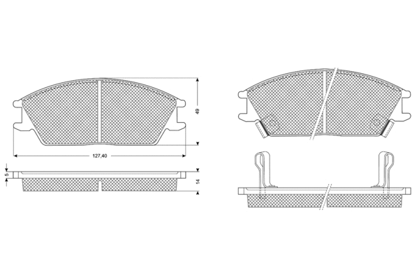 Brake Pad Set, disc brake (PF1105)