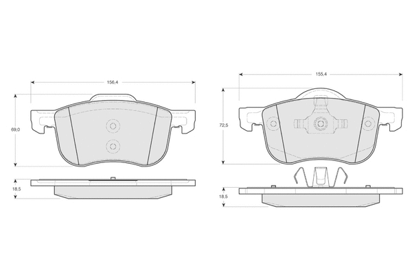 Brake Pad Set, disc brake (PF1404)