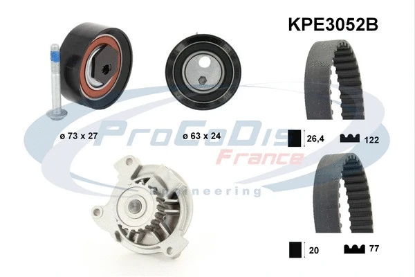 Water Pump & Timing Belt Kit (KPE3052B)