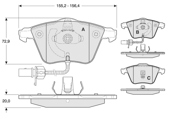 Brake Pad Set, disc brake (PF1314)