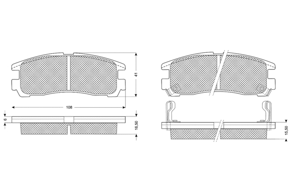 Brake Pad Set, disc brake (PF1104)