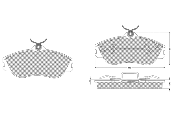 Brake Pad Set, disc brake (PF1127)