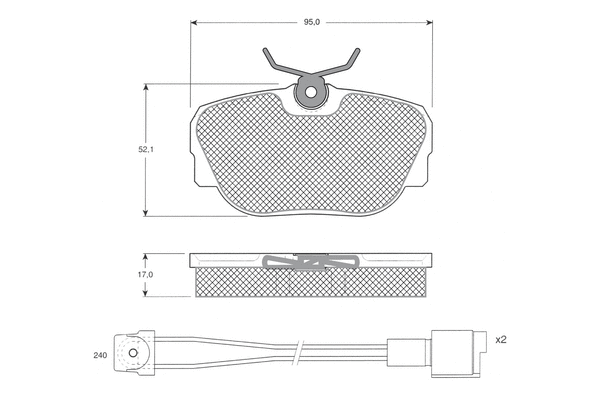 Brake Pad Set, disc brake (PF12201)