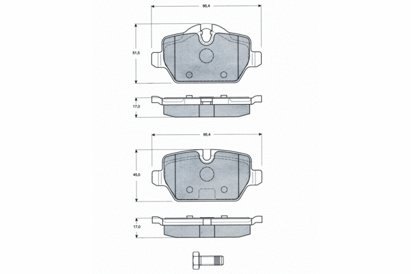 Brake Pad Set, disc brake (PF1434)