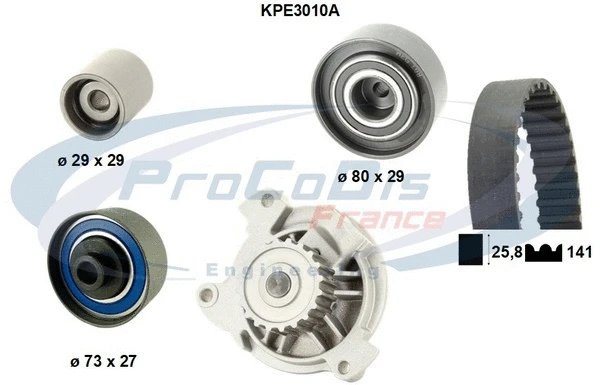 Water Pump & Timing Belt Kit (KPE3010A)
