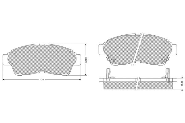 Brake Pad Set, disc brake (PF1096)